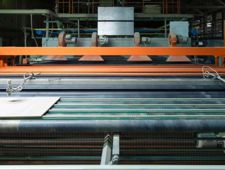 Cement factory indoors. Industrial cement production conveyor. Conveyer Line For Ceramic Tile At Heavy Plant. Factory for the Production of Ceramic Tiles